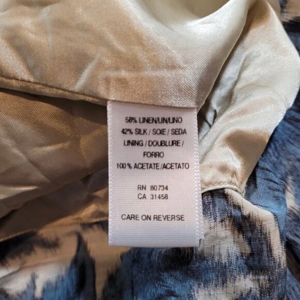 BCBGMaxAzria Silk and Linen Floral Strapless Dress - Size 2 - Picture 5 of 11